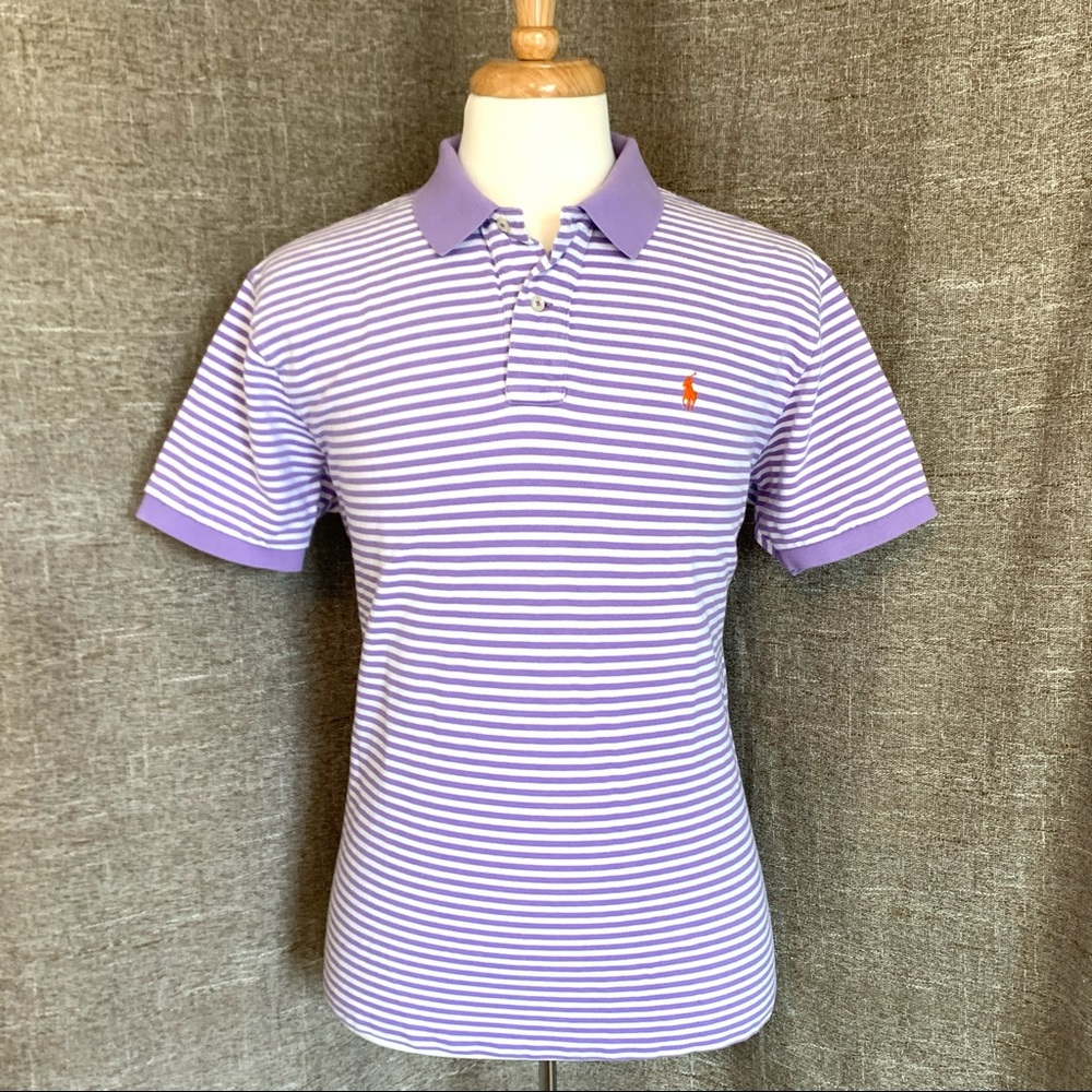 Polo Ralph Lauren purple striped shirt XL